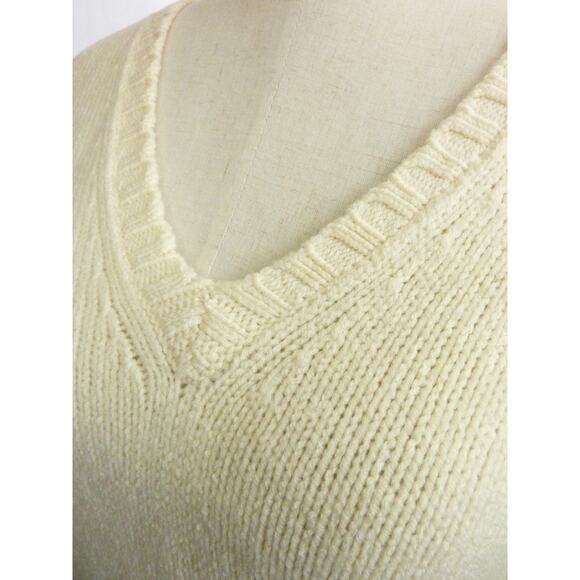 Vintage Banana Republic Wool Blend V Neck Sweater M - Picture 4 of 5
